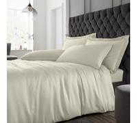Catherine Lansfield Bedding Silky Soft Satin Duvet Cover Set With Pillowcases Champagne Gold