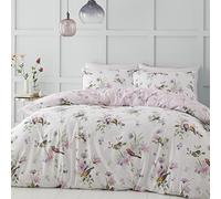 Catherine Lansfield Bedding Songbird King Duvet Cover Set with Pillowcases Pink