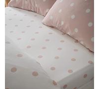 Catherine Lansfield Bedroom Brushed Spot King Fitted Sheet 30m Depth Pink