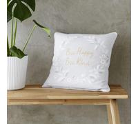 Catherine Lansfield Bee Kind Reversible 43X43Cm Cushion Cover Grey/Ochre, Size