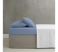 Catherine Lansfield Easy Iron Percale Combed Super King Extra Deep Fitted Sheet Blue