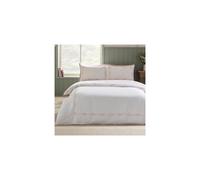 Catherine Lansfield Bow Embroidery King Duvet Cover Set White/Pink