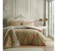Catherine Lansfield Bridgerton Penelope Floral Reversible Double Duvet Cover Set with Pillowcases, Green