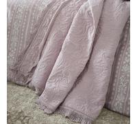 Catherine Lansfield Bridgerton Silhouette Floral Lace 220x230cm Bedspread Pink