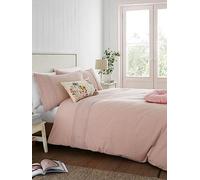Catherine Lansfield Broderie Anglaise Duvet Set Blush