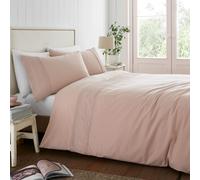 Catherine Lansfield Broderie Anglaise Super King Duvet Cover Set with Pillowcases Blush Pink