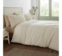 Catherine Lansfield Broderie Anglaise Single Duvet Cover Set with Pillowcase Cream