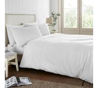 Catherine Lansfield Broderie Anglaise Single Duvet Cover Set with Pillowcase White