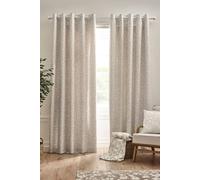 Catherine Lansfield 'Brooke Floral' Lined Eyelet Curtains in Natural | Size: 117 cm width x 183 cm drop Catherine Lansfield Natural 117 cm width x 183 cm drop