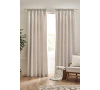 Catherine Lansfield 'Brooke Floral' Lined Pencil Pleat Curtains in Natural | Size: 168 cm width x 229 cm drop Catherine Lansfield Natural 168 cm width x 229 cm drop