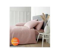 Catherine Lansfield Brushed Cotton Double Duvet Cover Set with Pillowcases Green