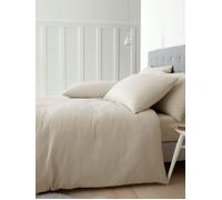 Catherine Lansfield Duvet Cover Set Brushed Cotton with Pillowcase Single Cream