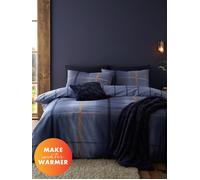 Catherine Lansfield 'Brushed Cotton Melrose Tweed Check' Duvet Cover Set in Blue | Size: King Catherine Lansfield Blue King