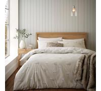 Catherine Lansfield Brushed Cotton Sheep King Duvet Set Natural