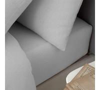 Catherine Lansfield Brushed Cotton Fitted Sheet in Grey, Size Single | Charlies