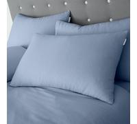 Catherine Lansfield Pair of Brushed Cotton Pillowcases – Standard, Envelope Closure – Lansfield Blue