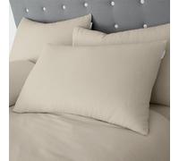 Catherine Lansfield Brushed Cotton Standard Pillowcase Pair Cream