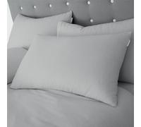 Catherine Lansfield Brushed Cotton Standard Pillowcase Pair Grey