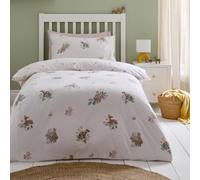 Catherine Lansfield Brushed Forest Friends Double Duvet Cover Set Cream