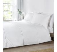 Catherine Lansfield Brushed Pom Pom Cotton Single Duvet Cover Set White