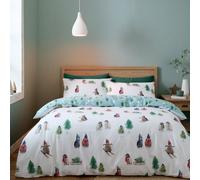Catherine Lansfield Brushed Snowy Penguin Christmas Duvet Cover Bedding Set