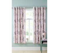 Catherine Lansfield 'Bunny Tails Ditsy Flowers' Fully Reversible Eyelet Curtains in Pink | Size: 168 cm width x 183 cm drop Catherine Lansfield Pink 168 cm width x 183 cm drop
