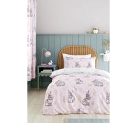 Catherine Lansfield 'Bunny Tails Ditsy Flowers' Reversible Duvet Cover Set in Pink | Size: Junior Catherine Lansfield Pink Junior