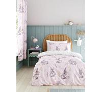 Catherine Lansfield Bunny Tails Duvet Cover Set Pink