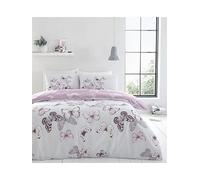 Catherine Lansfield Butterflies Duvet Cover Set Heather