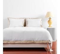 Catherine Lansfield Camalisa White/Neutral Duvet Cover Set 260x240+50x70(2)