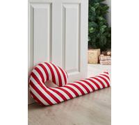 Catherine Lansfield Candy Cane Draught Excluder in Red, Polyester | Charlies