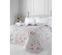 Catherine Lansfield Canterbury Bedspread Throw In Grey Grey