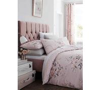 Catherine Lansfield Canterbury Blush Glitter Duvet Set Blush