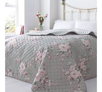 Catherine Lansfield Canterbury Floral Reversible Quilted Bedspread, 240 x 260 Cm