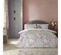 Catherine Lansfield Canterbury Easy Care, Grey, UK Double Duvet Set