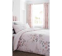 Catherine Lansfield Canterbury Floral Glitter Duvet Cover Set - Blush Pink Blush Pink