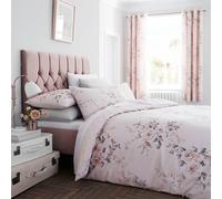 Catherine Lansfield Canterbury Easy Care, Blush, UK Double Duvet Set