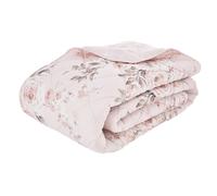 Catherine Lansfield Canterbury Floral Reversible Quilted 220x230cm Bedspread Blush Pink