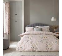 Catherine Lansfield Canterbury Floral Reversible Duvet Cover Set - Single - Blush Pink
