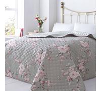 Catherine Lansfield Canterbury Floral Reversible Quilted Bedspread, 240 x 260 Cm