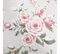 Catherine Lansfield Canterbury Floral Wallpaper Red/Grey Muriva 165506