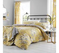 Catherine Lansfield CANTERBURY OCHRE Duvet Cover Set 200 x 200 + 2 (50 x 80)