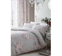Catherine Lansfield Canterbury Silver Duvet Set Pink