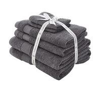 Catherine Lansfield, Charcoal, 6 Piece Towel Bale