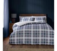 Catherine Lansfield 'Cosy Sherpa Check' Duvet Cover Set in Navy | Size: Double Catherine Lansfield Navy Double