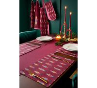 Catherine Lansfield Christmas Nutcracker Dining Placemat 4 Pack Plum