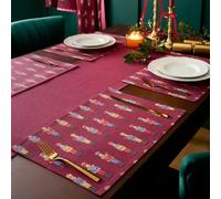 Catherine Lansfield Christmas Nutcracker Dining Placemat 4 Pack Plum