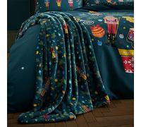 Catherine Lansfield Christmas Nutcracker Blanket Throw in Green, Polyester | Charlies