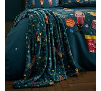 Catherine Lansfield Christmas Nutcracker Fleece Cosy 130x170 cm Blanket Throw Green