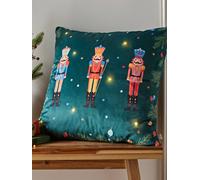 Catherine Lansfield 'christmas Nutcracker Light Up' Cushion In Green Green 45cm x 45cm